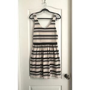 J. Crew Striped Button-back Dress
